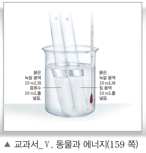 (주)비상교육 과학2(전자저작물 CD 포함) 28쪽 수정내용 이미지