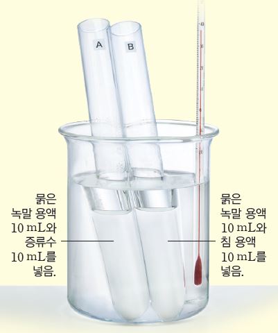 (주)비상교육 과학2(전자저작물 CD 포함) 활동지 70쪽 수정내용 이미지