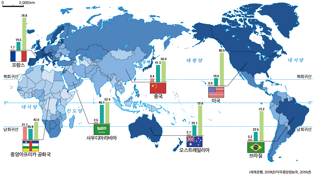 (주)미래엔 사회과 부도 72쪽 수정내용 이미지