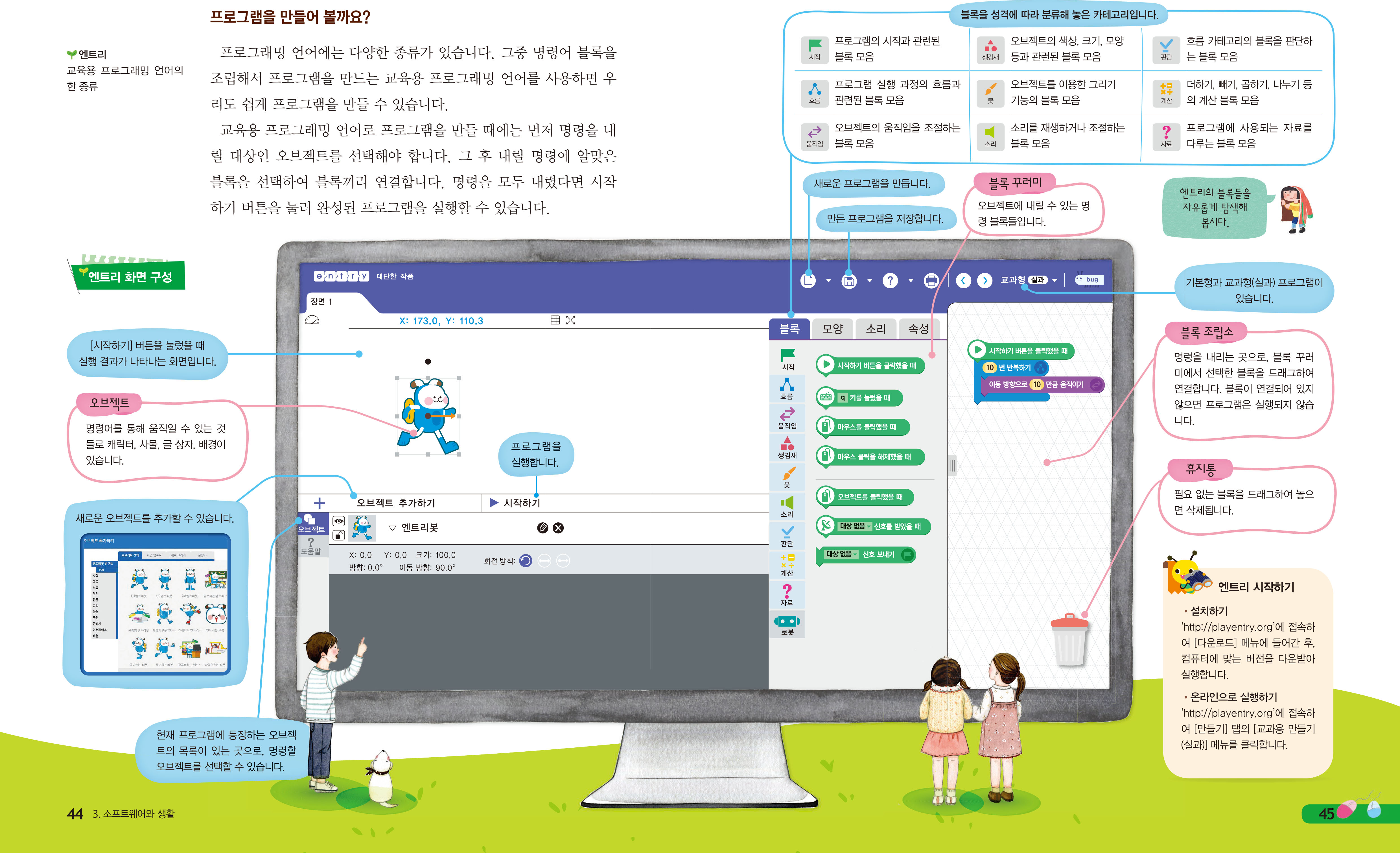 (주)금성출판사 실과(5~6학년군)6 44-45쪽 현행내용 이미지