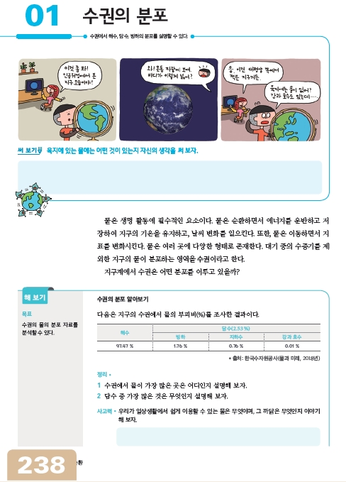 (주)와이비엠 과학2(전자저작물 CD 포함) 348쪽 현행내용 이미지