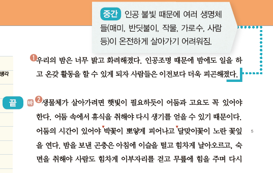 (주)금성출판사 국어3 444쪽 현행내용 이미지