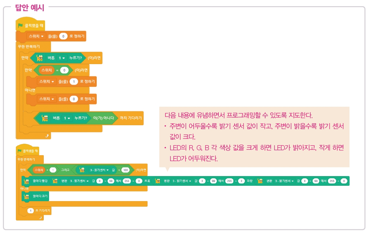 한빛아카데미(주) 정보 206쪽 수정내용 이미지