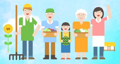 남녀노소 다양한 직업을 나타내는 인포그래픽 