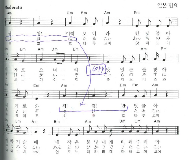 (주)미래엔 음악과 생활 251쪽 현행내용 이미지