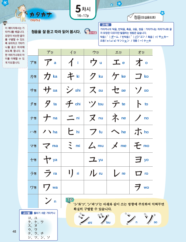 파고다북스 생활 일본어 48쪽 현행내용 이미지