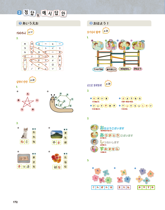 파고다북스 생활 일본어 172쪽 현행내용 이미지