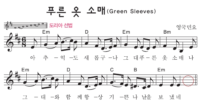 (주)중앙교육 음악과 생활 198쪽 수정내용 이미지