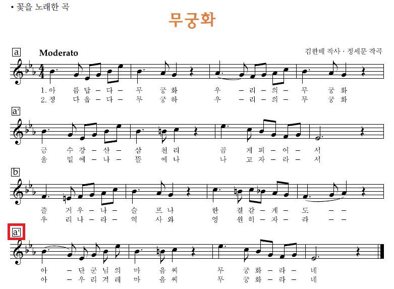 교학사 음악5~6 166쪽 수정내용 이미지