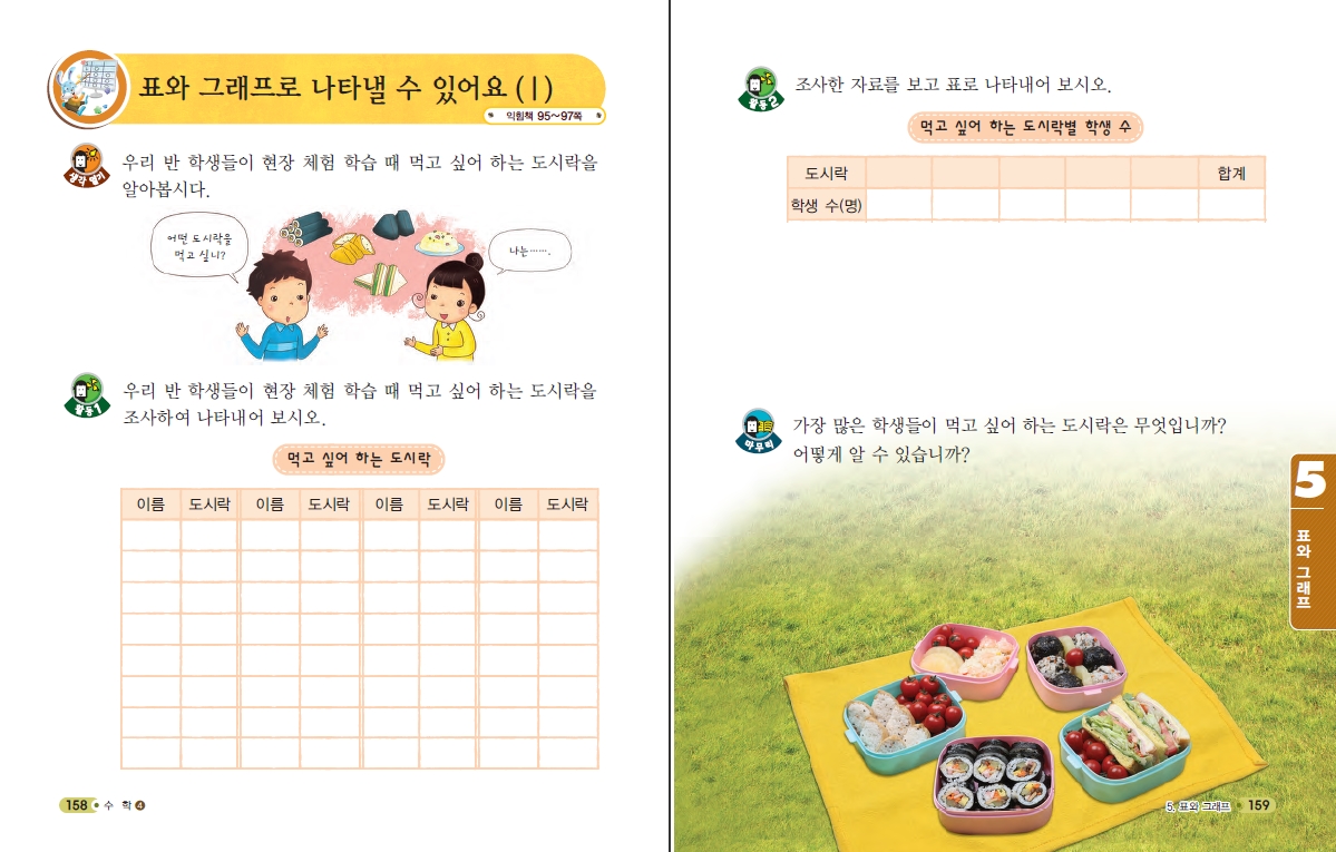 (주)천재교육 수학1~2 ④ 158~161쪽 현행내용 이미지