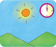 오후(afternoon)의 의미를 명확히하고자 시계에 12시~6시와 6시에서 12시의 색을 반으로 분리하였음.