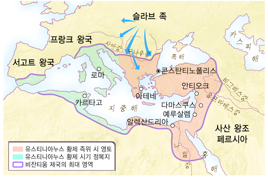 비잔티움 제국의 영역