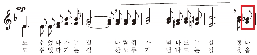 숲 속을 걸어요 악보