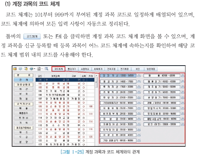 웅보출판사 회계 정보 처리 시스템 38쪽 현행내용 이미지