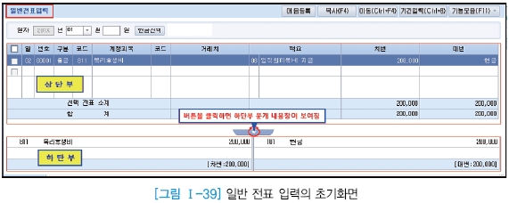 웅보출판사 회계 정보 처리 시스템 51쪽 수정내용 이미지