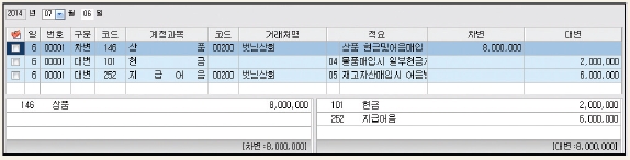 웅보출판사 회계 정보 처리 시스템 124쪽 현행내용 이미지