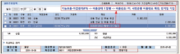 웅보출판사 회계 정보 처리 시스템 124쪽 수정내용 이미지