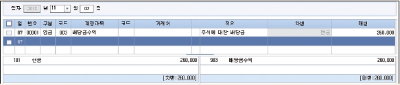 웅보출판사 회계 정보 처리 시스템 162쪽 수정내용 이미지