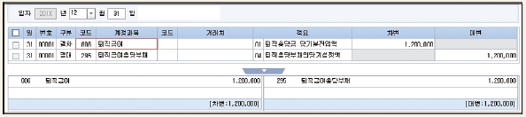 웅보출판사 회계 정보 처리 시스템 217쪽 수정내용 이미지