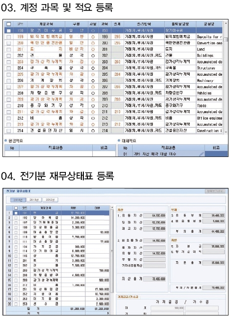 웅보출판사 회계 정보 처리 시스템 265쪽 수정내용 이미지