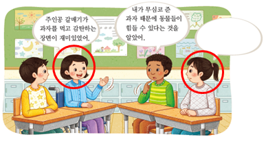 (주)미래엔 국어(3~4학년군)3-1 49쪽 수정내용 이미지