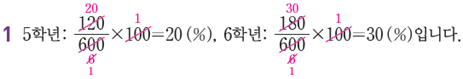 (주)비상교육 수학익힘(5~6학년군)6-1 132쪽 현행내용 이미지