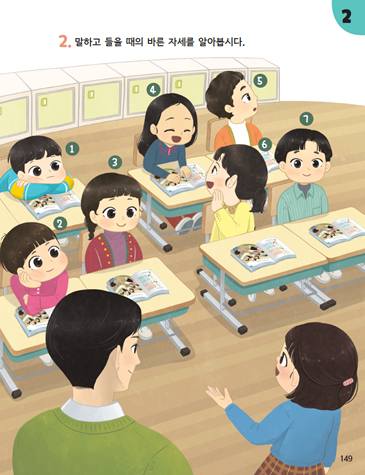 (주)미래엔 국어(1～2학년군)1-1가 149쪽 현행내용 이미지