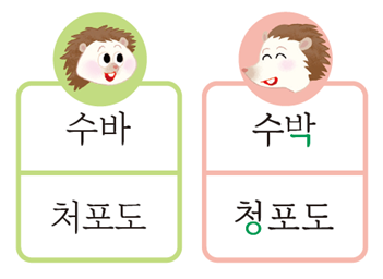 (주)미래엔 국어(1～2학년군)1-1나 189쪽 수정내용 이미지