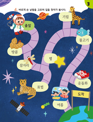 (주)미래엔 국어(1～2학년군)1-1나 197쪽 수정내용 이미지