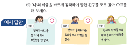 (주)미래엔 국어(1～2학년군)2-1(전자저작물 포함) 240쪽 수정내용 이미지