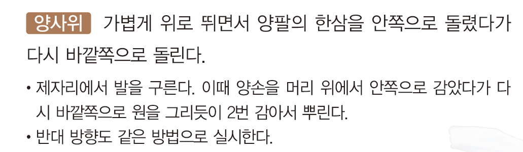 (주)금성출판사 체육2 142쪽 수정내용 이미지