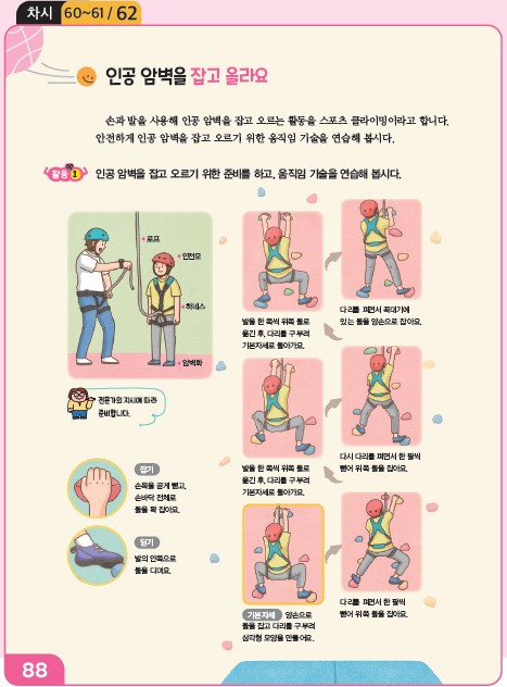 (주)아이스크림미디어 체육4지도서 198쪽 현행내용 이미지