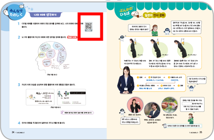(주)천재교과서 일본어 회화 5쪽 수정내용 이미지