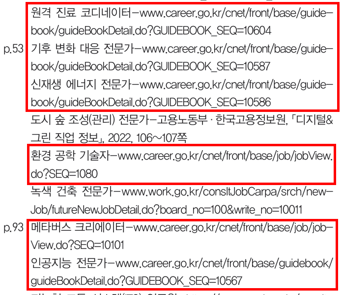 (주)지학사 진로와 직업 171쪽 현행내용 이미지