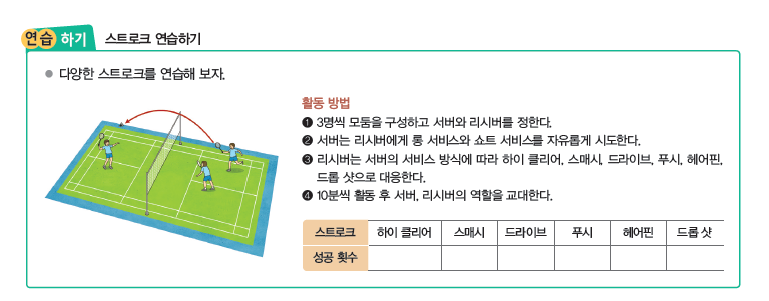 (주)교학사 스포츠 생활2 42쪽 수정내용 이미지