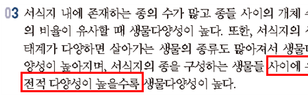 (주)천재교과서 과학1 274쪽 현행내용 이미지