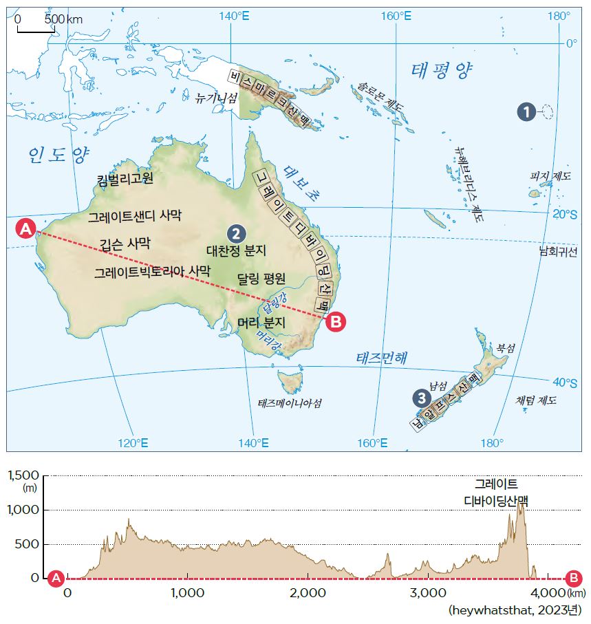 (주)미래엔 지리 부도 38쪽 수정내용 이미지