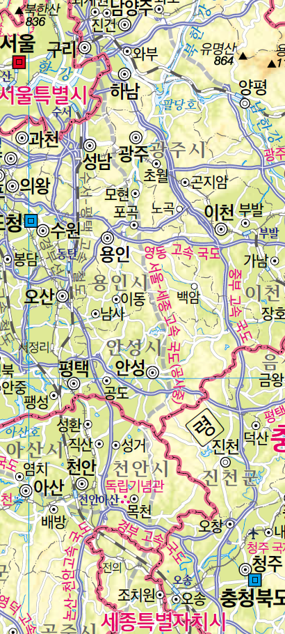 (주)미래엔 사회과 부도 55쪽 현행내용 이미지