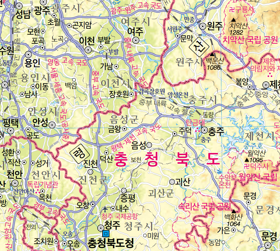 (주)미래엔 사회과 부도 55쪽 현행내용 이미지