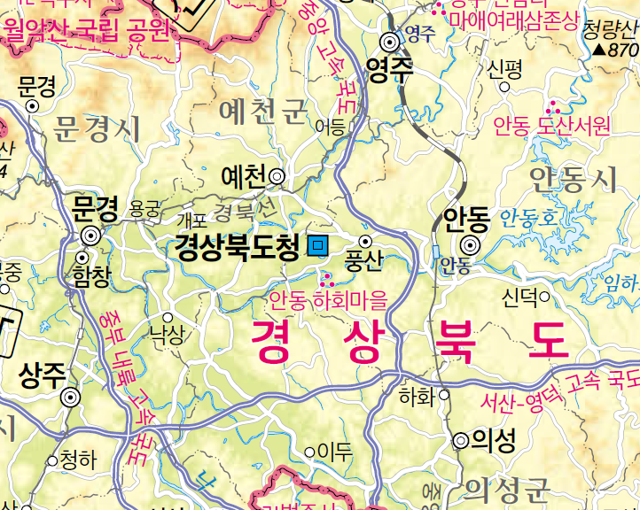 (주)미래엔 사회과 부도 55쪽 현행내용 이미지