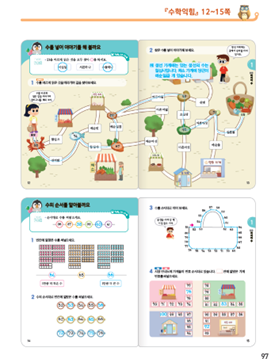 (주)천재교과서 수학익힘(1～2학년군)1-2 97쪽 현행내용 이미지