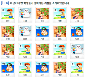 (주)천재교과서 수학익힘(1～2학년군)2-2 74쪽 현행내용 이미지