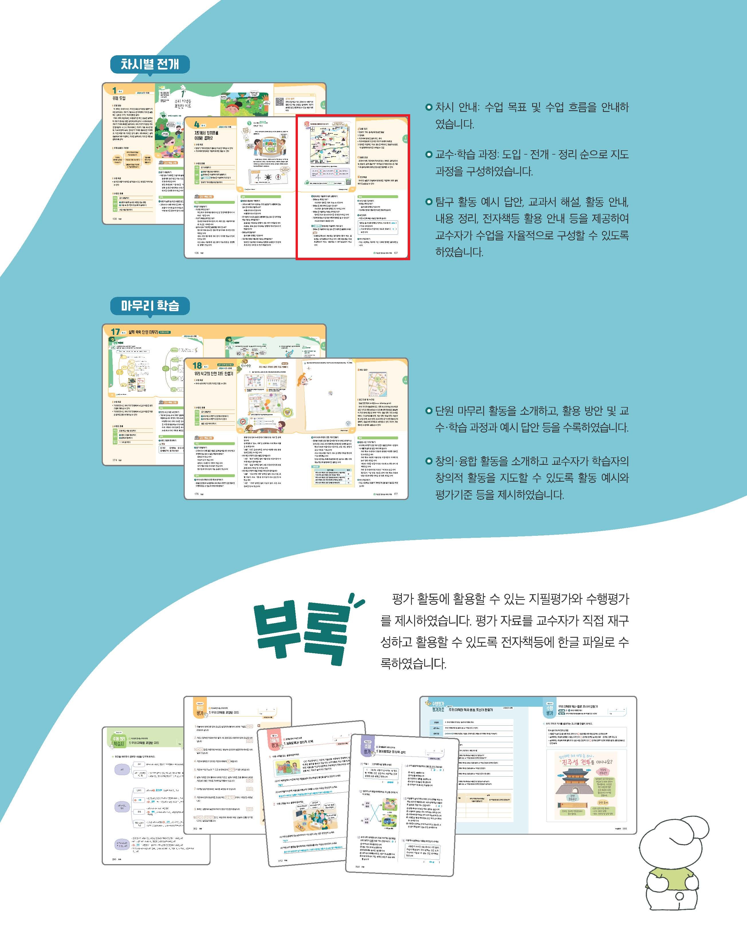 (주)미래엔 사회4-1지도서(전자저작물 포함) 5쪽 수정내용 이미지