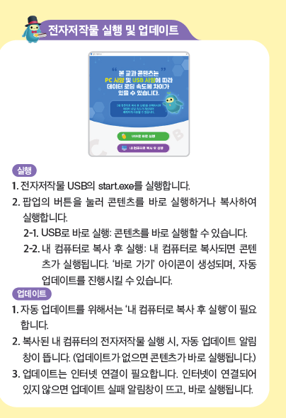 (주)와이비엠 영어3지도서(전자저작물 포함) 전자저작물 실행 및 업데이트쪽 현행내용 이미지