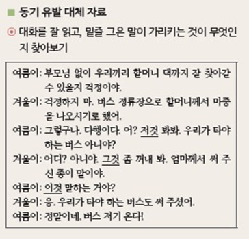 (주)미래엔 국어(1～2학년군)4-1(전자책등 포함) 267쪽 현행내용 이미지