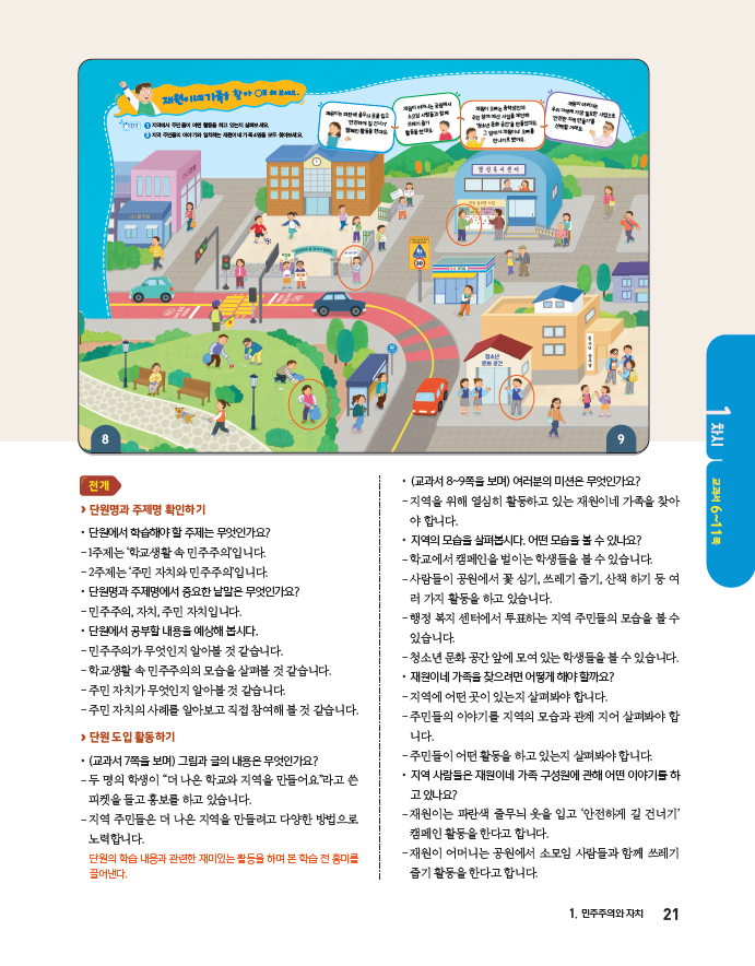 (주)아이스크림미디어 사회4-2지도서(전자저작물 포함) 21쪽 현행내용 이미지