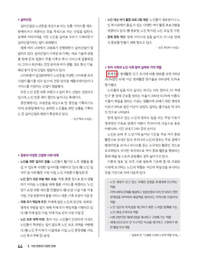 (주)아이스크림미디어 사회3-2지도서(전자저작물 포함) 44쪽 현행내용 이미지