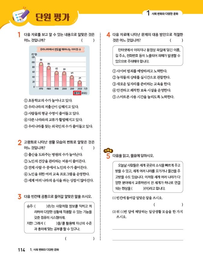 (주)아이스크림미디어 사회3-2지도서(전자저작물 포함) 114쪽 현행내용 이미지