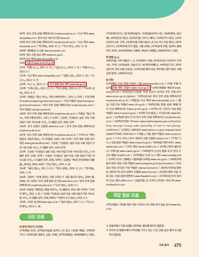 (주)아이스크림미디어 사회3-2지도서(전자저작물 포함) 475쪽 수정내용 이미지