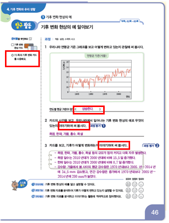 동아출판(주) 과학4-2지도서(전자저작물 포함) 317쪽 현행내용 이미지